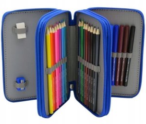 Piórnik szkolny Real Madryt z wyposażeniem dla chłopca rozkładany potrójny 8