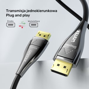 Kabel Unitek DisplayPort - DisplayPort 30m czarny (C1631ABK01-30M) 8