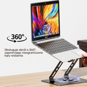 Podstawka chłodząca Unitek Unitek Podstawka chłodząca pod laptopa regulowana 360°, 8''- 17,3'' 6