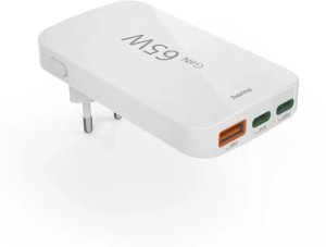 Zasilacz do laptopa Hama  SKŁADANA 65W GAN PD/QC 2X USB-C, 1X USB-A, BIAŁA 2