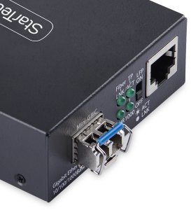 StarTech MCM1110SMLC20 konwerter sieciowy 2000 Mbit/s 1310 nm Pojedynczy Czarny 4