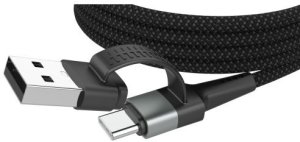 Ansmann 1700-0188 kabel USB 1,2 m USB A/USB C USB C/Lightning czarny, srebrny 10