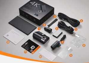 70mai A810 Kamera Samochodowa 4K HDR Karta 128GB Sony Starvis 2 Przód Tył 7