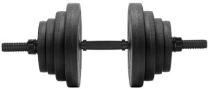 Hantle regulowane 30 kg zestaw obciążeń gryf do treningu siłowego talerze zaciski UNIWERSALNY 14