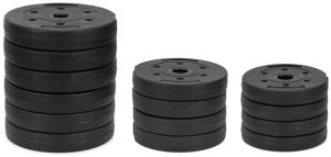 Hantle regulowane 30 kg zestaw obciążeń gryf do treningu siłowego talerze zaciski UNIWERSALNY 15