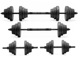 Hantle regulowane 30 kg zestaw obciążeń gryf do treningu siłowego talerze zaciski UNIWERSALNY 16