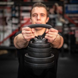 Hantle regulowane 30 kg zestaw obciążeń gryf do treningu siłowego talerze zaciski UNIWERSALNY 27