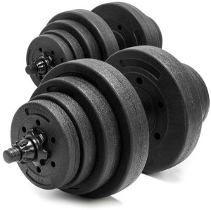 Hantle regulowane 30 kg zestaw obciążeń gryf do treningu siłowego talerze zaciski UNIWERSALNY 7