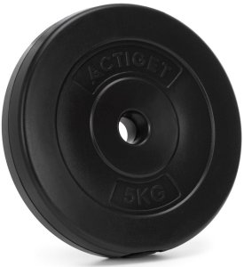 Obciążenie bitumiczne 5 kg 4 szt. talerze kompozytowe 31 mm krążki do sztangi hantli UNIWERSALNY 2