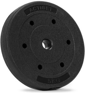 Obciążenie bitumiczne 5 kg 4szt. talerz kompozytowy 29 mm krążek do sztangi hantli UNIWERSALNY 2