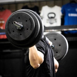 Obciążenie bitumiczne 5 kg 4szt. talerz kompozytowy 29 mm krążek do sztangi hantli UNIWERSALNY 3