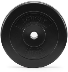 Actiget Obciążenie bitumiczne 10 kg talerz kompozytowy 31 mm krążek do sztangi hantli UNIWERSALNY 2