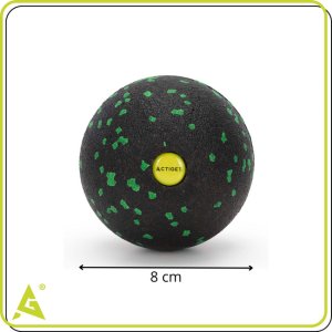 Piłka do masażu pleców i karku, średnio twarda, roller punktowy czarno-zielony UNIWERSALNY 7