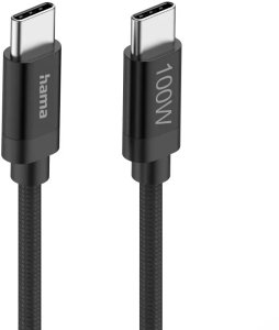 Hama Hama Fabric Charging Cable  USB-C - USB-C  Nylon  1 5 m  melns - Vads 00201740 (4047443536396) 2