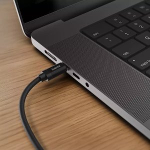 Hama Hama Fabric Charging Cable  USB-C - USB-C  Nylon  1 5 m  melns - Vads 00201740 (4047443536396) 6