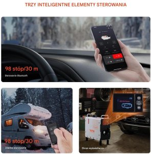 Nagrzewnica diesel 2kW Bluetooth aplikacja pilot postojowa 7