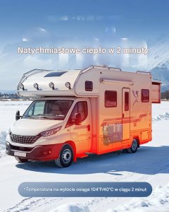 Nagrzewnica diesel 8kW 12-24V przenośna LCD pilot do kampera auta 4