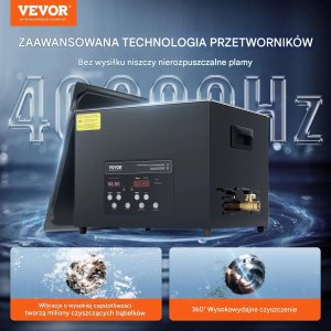 Myjka ultradźwiękowa 15L 360W 40kHz z grzałką i timerem do biżuterii 3