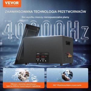 Myjka ultradźwiękowa 30L 600W 40kHz z grzałką i timerem do narzędzi 3