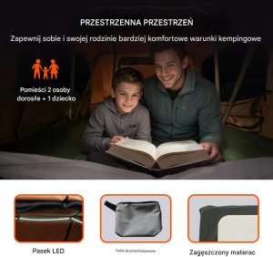 Namiot turystyczny Vevor Namiot dachowy hard shell 23 os. składany drabinka materac do SUV/pickupa 4