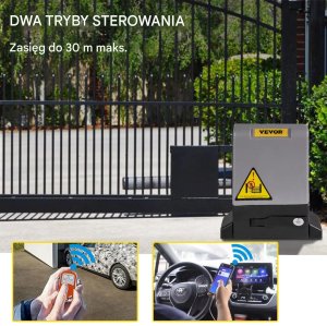 Napęd do bramy przesuwnej 1800kg 5m z pilotami i sterowaniem APP 4