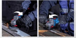 DongCheng Szlifierka Kątowa 125mm 18V 1000W Bezszczotkowa 3-Biegi Zestaw 7