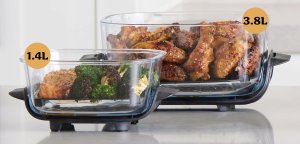 Ninja CRISPi Frytkownica Beztłuszczowa Szklane Naczynia 3,8L 1,4L Air Fryer 4