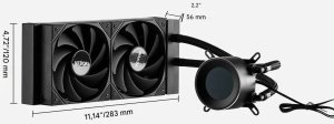 Chłodzenie wodne do karty graficznej AIO CPU 120 mm PWM Intel AMD ciche 2