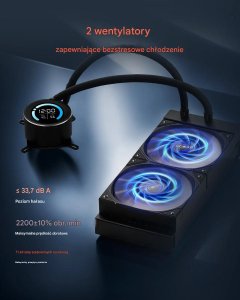 Chłodzenie wodne do karty graficznej AIO CPU 120 mm PWM Intel AMD ciche 6