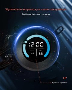 Chłodzenie wodne do karty graficznej AIO CPU 120 mm PWM Intel AMD ciche 7