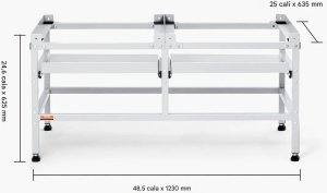Podstawa pod pralkę stelaż 123x64 cm 270 kg z podwójną tacą stabilna 2