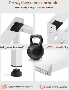 Podstawa pod pralkę stelaż 123x64 cm 270 kg z podwójną tacą stabilna 4