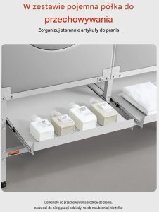 Podstawa pod pralkę stelaż 123x64 cm 270 kg z podwójną tacą stabilna 7