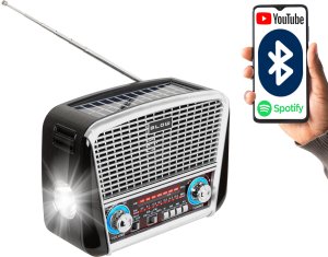 77-557# Radio przenośne analogowe am/fm bt blow ra17 solarne srebrne 219