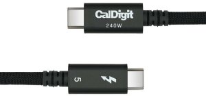 Thunderbolt 5 (USB C) Pro Cable 1.0 m Braided - Black 2