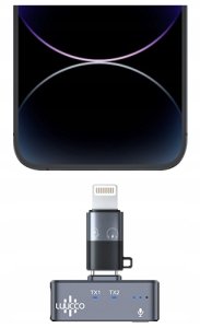 Mikrofon Luucco MiniPods K2 Lightning czarny 2 szt. + etui (SB11225) 2