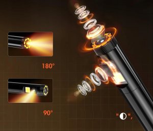 Kamera Inspekcyjna Endoskop Przemysłowy 5m Full Hd 1080p Ips 4.3” Ip67 Led / Az-g41-d 3