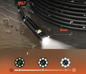 Kamera Inspekcyjna Endoskop Przemysłowy 5m Full Hd 1080p Ips 4.3” Ip67 Led / Az-g41-d 4