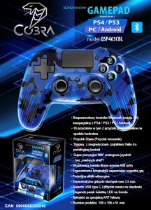 Kontroler COBRA QSP463CBL PS4 Moro Niebieski 7