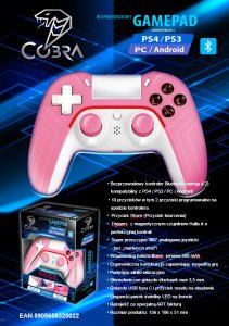 KONTROLER COBRA QSP454PK PS4 PINK 7