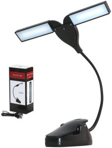 LAMPKA DO CZYTANIA Z KLIPSEM LED REGULACJA JASNOŚCI BATERIE LAMPKA DO NUT 7