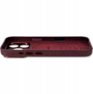 Decoded Leather Backcover - skórzana obudowa ochronna do iPhone 17 Pro kompatybilna z MagSafe (dark ruby) 4