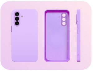 Hello Case Etui do Samsung Galaxy A17 5G Osłona Kamery Fioletowe Szkło 5