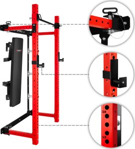KLT34 WIELOFUNKCYJNA KLATKA TRENINGOWA SKŁADANA RED HMS 10