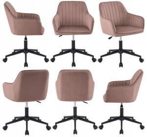 Krzesło biurowe Kontrasto Maria 3 Różowe 3