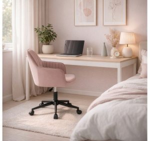 Krzesło biurowe Kontrasto Maria 3 Różowe 6