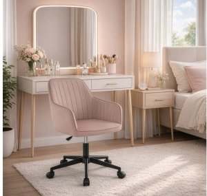 Krzesło biurowe Kontrasto Maria 3 Różowe 7