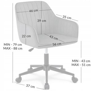 Krzesło biurowe Kontrasto Maria 3 Czarne 2