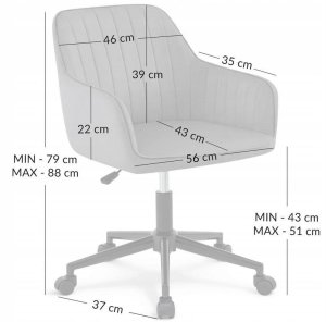 Krzesło biurowe Kontrasto Maria 3 Ceglane 2