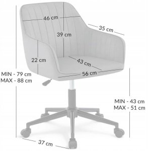 Krzesło biurowe Kontrasto Maria 3 Beżowe 2